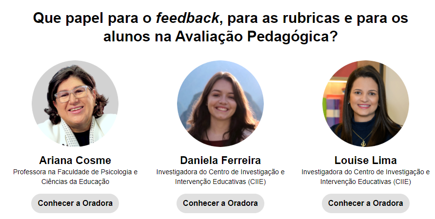 Qual o papel para o feedback, para as rubricas e para os alunos na avaliação pedagógicas