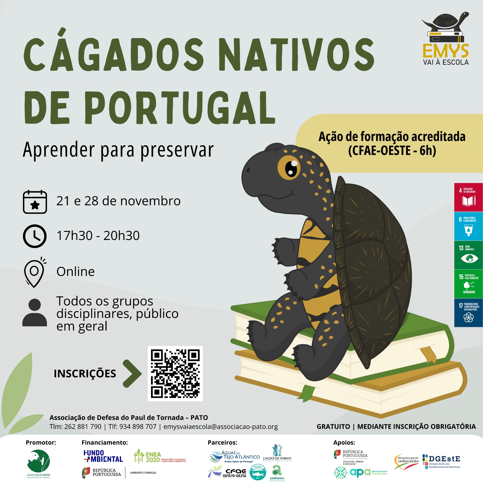 Ação: 307 - Cágados nativos de Portugal – aprender para preservar
