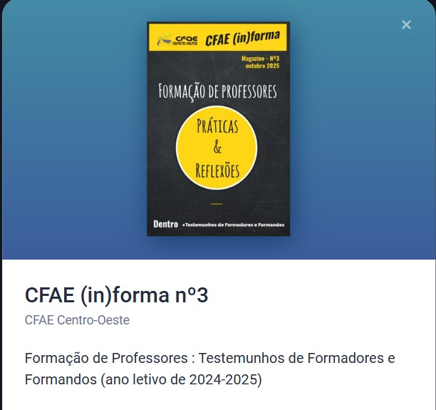 MAGAZINE N.º 3 "Formação de Professores: Testemunhos de Formadores e Formandos - outubro 2025