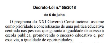 Decreto Lei n.º 55/2018, 6 de julho